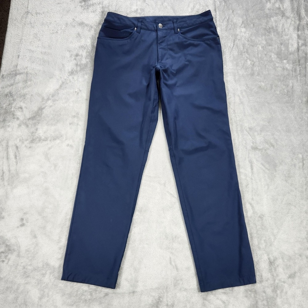 Lululemon Pants Mens 32x31 Blue ABC Classic 5 Pocket Straight Leg Zip Fly Casual